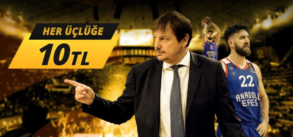 Euro League Final Four'da Anadolu Efes'in Attığu Her Üçlüğe 10 TL Bonus Kazan